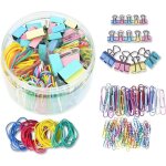 Zvd - ensemble de trombones de bureau - trombones et lastiques colors 240 pices