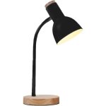 Zvd - lampe de bureau led en bois avec bras - lampe de lecture - lampe de bureau - lampe de chevet