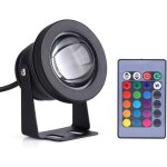 Zvd - lumi�re de nuit led submersible t�l�command�e - projecteur 12v 10w rgb pour piscine, bassin - spot ...