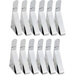 Zvd - porte - nappe, 12 pices porte - nappe rglable en acier inoxydable, maison, pique - nique, fte ...