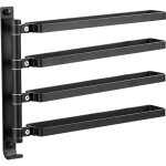 Zvd - porte - serviettes mural avec 4 barres rotatives - s�paration s�che et humide pour douche et cuisine ...