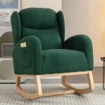 Redom - 049 chaise  bascule rembourre en tissu teddy moderne, sige rembourr pour salon, chambre  ...