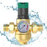 1 / 2 pouce reducteur de pression eau, limiteur de pression avec manometre pression eau et filtre  mailles, ...
