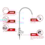 1 / 4 '' robinet de cuisine pivotant  360 robinet d'evier col de cygne eau potable filtre cuisine mitigeur ...