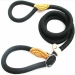 1. 5 m laisse de chien en nylon, noir corde laisse chien, laisse chien corde, laisse dressage chien, ...