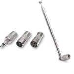 1 antenne t�lescopique � 7 sections - antenne fm fm portable de rechange - pour radio tv, dab fm / am ...