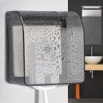 1 cache - prise en plastique type 86, noir translucide, �tanche, bo�tier mural �tanche pour prises ext�rieures ...