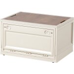 1 caisse de rangement avec couvercle boite rangement plastique pliable et empilable grande bac de pour ...