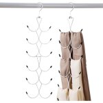 1 lot de cintre foulard, organisateur d'�charpes avec 12 crochets, cintre porte cravate pour garde - ...