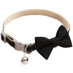 1 collier de s�curit� � ouverture rapide pour chats, collier souple avec n?ud et clochette, r�glable ...
