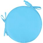 1 coussin de chaise de jardin rond bleu ciel d'un diam�tre de 30 cm - ext�rieur, tabouret, terrasse, ...