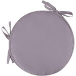 1 coussin de chaise de jardin rond gris clair de 30 cm de diam�tre - ext�rieur, tabouret, terrasse, salle ...