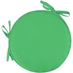 1 coussin de chaise de jardin rond, vert, diam�tre 30 cm - ext�rieur, tabouret, terrasse, salle � manger ...