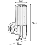 1 distributeur savon mural avec support mural pour gel douche, shampoing, savon liquide, nettoyant noir ...