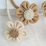 1 ensemble de cravates de rideau en corde faites � la main pour la d�coration de bureau � domicile fleur, ...