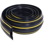 1 goulotte de protection de c�bles au sol, noire avec bande jaune, 83 mm x 17 mm x 2 m, id�ale pour le ...