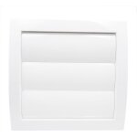 1 grille de ventilation (blanche) avec ouverture de � 100 mm, avec volet mobile, persienne et clapet ...