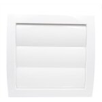 1 grille de ventilation (blanche) avec ouverture de � 125 mm, avec volet mobile, persienne et clapet ...