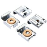 1 jeu de 4 supports de miroir robustes, supports de miroir muraux, crochets de miroir, clips de miroir, ...