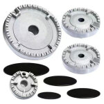 1 jeu de chapeaux de br�leur pour cuisini�re � gaz, compatible avec la plupart des br�leurs de cuisini�re ...