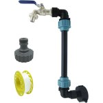 1 kit robinet ibc col de cygne de cuve, robinet d'arr�t s60 x 6, adaptateur ibc 3 / 4  pour cuve r�cup�ration ...