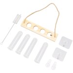 1 niveau 4 trous station de propagation des plantes tenture murale plante terrarium avec support en bois ... 1 niveau 4 trous station de propagation des plantes tenture murale plante terrarium avec support en bois ...