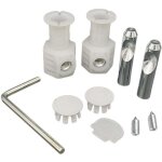 1 paire de boulons de fixation muraux universels pour wc, vis pour abattant, charni�res de fixation sup�rieure ...