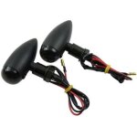 1 paire (coque noire noire) clignotants moto clignotants en m�tal voyants mini ampoule ambre clignotants ...