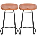 1 paire de tabourets en fer forg, chaise de bar rtro sans dossier, pour la cuisine  domicile, les ...