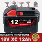 1 paquets de batterie li - on m18 18v 12. 0ah de remplacement pour milwaukee 18v 48 - 11 - 1880 48 - ...