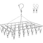 (1 paquet) �tendoir � chaussettes, crochet pour v�tements, s�choir � linge ext�rieur robuste avec 40 ...