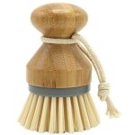 1 pcs brosse � paume en bambou(gris), brosse � r�curer pour nettoyage des vaisselle casseroles plates ...