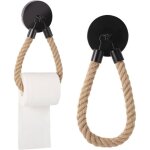 1 pcs porte papier toilette mural corde, support porte rouleau papier toilette, derouleur papier toilette ...
