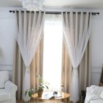 1 pcs rideau occultants & rideau voilage romantique motif �toiles creuses double couche rideau thermiques ...