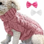1 pice pour animal de compagnie - col roul - veste tricote - vtements pour animaux de compagnie - ...