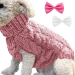 1 pice pour animal de compagnie - col roul - veste tricote - vtements pour animaux de compagnie - ...