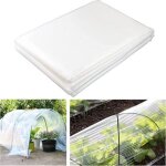 1 pi�ce de b�che de serre en poly�thyl�ne blanc (2x4m), film de b�che en plastique transparent extra ...