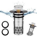 1 pi�ces bouchon de lavabo inox, pop up bouchon de vidage universel, bouchon de vidange am�lior�, flitre ...