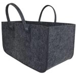 1 pi�ce chemin�e bois feutre organisateur panier feutre sac match poche bois de chauffage panier �picerie ...