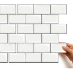 1 pi�ces, cr�dence adh�sive cuisine, carrelage metro blanc, carrelage adh�sif mural, stickers muraux ...