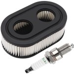 1 pi�ces filtre � air tondeuse � gazon et 1 pi�ces bougies d'allumage, compatibles avec briggs & stratton ...