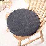 1 pi�ce (gris fonc�) diam�tre 45cm hauteur 4. 5cm, coussin de chaise rond en mousse � m�moire de forme, ...
