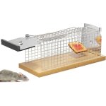1 pice piege a rat cage rutilisable, pige  souris vivante sensibilit ajustable, nasse a rats sans ...