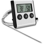 Thermomtre numrique led avec sonde, thermomtre alimentaire avec fonction minuterie, thermomtre de ...