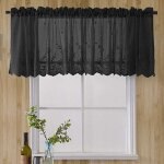 1 pi�ce voilage, rideau jacquard transparent, rideau bistro maison de campagne, tringle non incluse (l ...