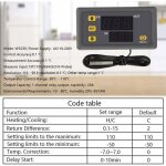 1 pi�ce w3230 ac 110v - 220v r�gulateur de temp�rature num�rique, interrupteur de commande de thermostat ...