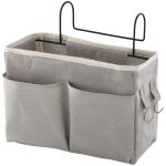 1 pochette de rangement de chevet / sac de rangement suspendu pour t�te de lit (gris / blanc / rose / ...