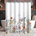 1 rideau de douche 120 x 180 cm rideau de douche - motif floral - ourlet lesté - textile anti - moisissure ... 1 rideau de douche 120 x 180 cm rideau de douche - motif floral - ourlet lesté - textile anti - moisissure ...