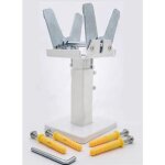 1 support de radiateur, support de radiateur r�glable en acier, pour montage au sol, hauteur de 14 � ...