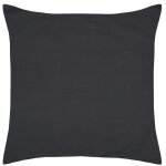 1 taie d'oreiller percale de coton uni 63 x 63 cm elysee anthracite
